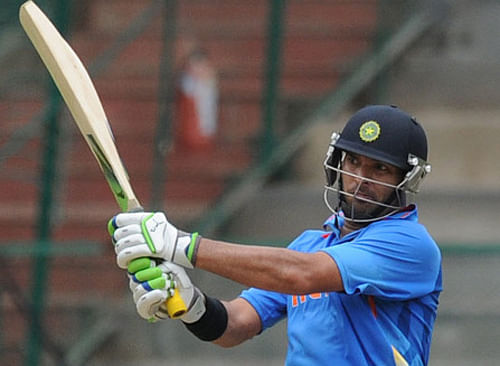India's Yuvraj Singh made a strokeful 132 to power the Rest of the World XI to 293 for seven against the Sachin Tendulkar-led Marelybone Cricket Club (MCC) in the Lord's bi-centenary celebrations 50-over match here today. DH file photo