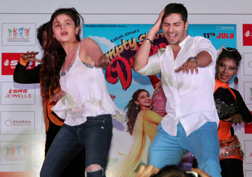 Bollywood actor Varun Dhawan says he and actress Alia Bhatt are just friends and they share a love-and-hate relationship. PTI photo