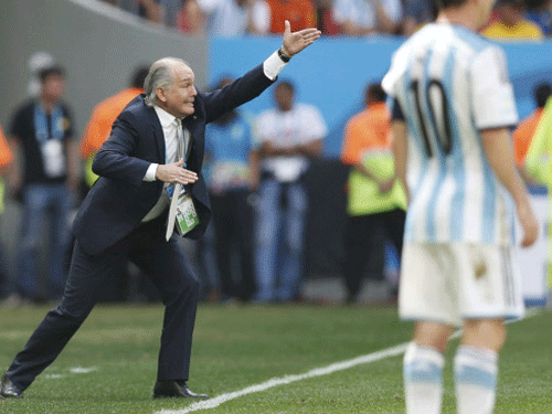 Lionel Messi is like water in the desert, Argentina coach Alejandro Sabella said after his team beat Belgium 1-0 to reach the World Cup semifinals. Reuters photo