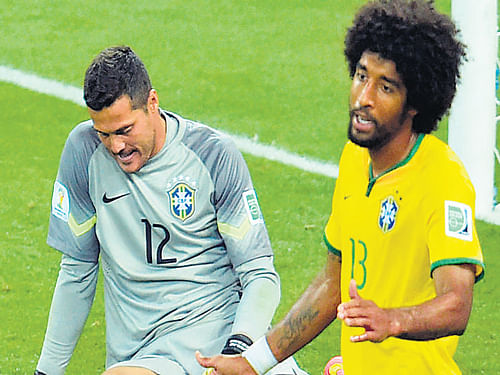 Brazil rode a wave of emotion, patriotism and prayer to reach the World Cup semifinals but Tuesday was the day when the weight of expectation caught up with them. AP