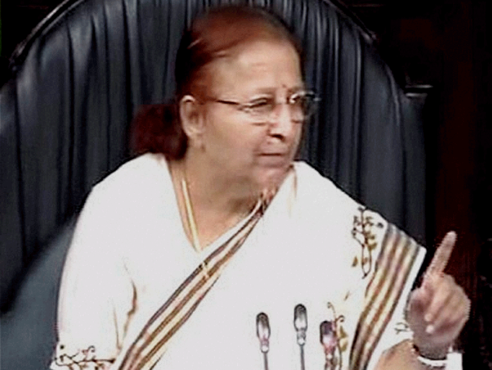 Lok Sabha Speaker Sumitra Mahajan on Wednesday pulled up parliamentarians for creating unruly scenes after Trinamool Congress (TMC) members disrupted the proceedings for the second consecutive day over Rail Budget forcing adjournment of the Question Hour. PTI photo