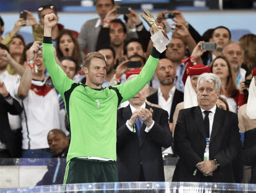Germany goalkeeper Manuel Neuer hailed his side's remarkable team spirit after their 1-0 World Cup final win over Argentina on Sunday. AP photo