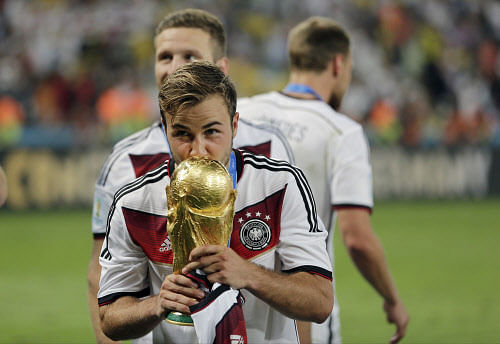 When Germany thrashed Brazil 7-1 with Miroslav Klose becoming the World Cup's all-time leading goalscorer, Mario Goetze could probably have been forgiven for not leading the cheers from the sidelines. AP photo
