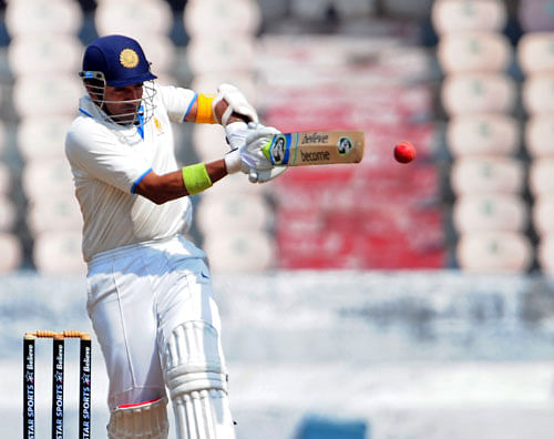 Australia 'A' medium-pacer Sayers (3/22) sent opener Robin Uthappa for 10 and then cleaned up KL Rahul for 52, who notched up his eighth first-class fifty. DH photo