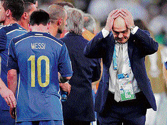 Sunday turned out to be a sad night for Lionel Messi and his coach Alejandro Sabella. AP