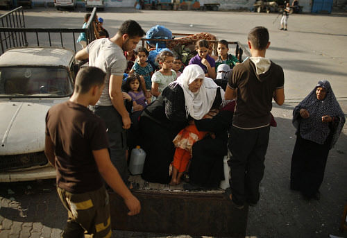 Israel has ordered thousands of Palestinians in eastern and northern Gaza to leave their homes as airstrikes continue, a media report said Wednesday. Reuters photo