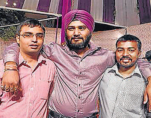 Balwinder Singh, 33, and Lakshman Singh and Nishant Dutta, both 32, were close friends and had collaborated to start an event management venture barely four months ago. DH file photo