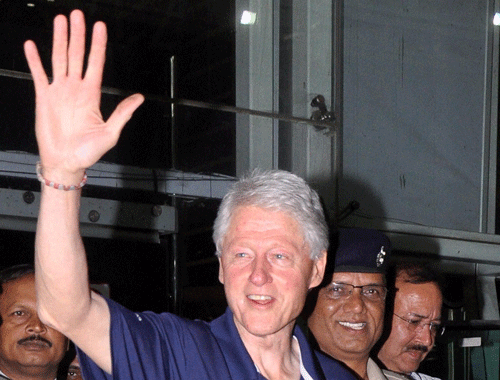 According to the sources, Clinton, who had plans to visit a junior high school at Mohanlalganj, had interacted with the students at the school. The authorities had made every effort to impress the former US president. PTI file photo