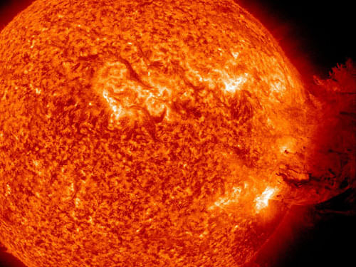 Just a year ago, on July 23, the Earth missed being hit by a giant solar flare from the most powerful storm on the sun in over 150 years, NASA has said in a sensational revelation. AP photo