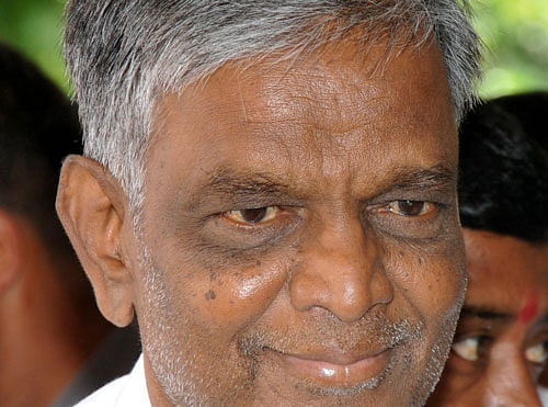 Piloting the Karnataka Land Reforms and Certain Other Law (Amendment) Bill, 2014, on Friday, Revenue Minister V Srinivas Prasad said that the confiscated land would go to the government's land bank and no compensation would be given. Credit: TV grab