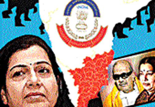 The Tamil Nadu government led J Jayalalitha and the Centre are clearly heading for a showdown over the appointment of senior IPS officer Archana Ramasundaran as the first additional director of the Central Bureau of Investigation (CBI), if one goes by the recent developments and the affidavits filed in the Supreme Court on the issue / DH Illustration