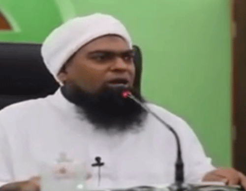 The video of his remarks inside a prayer room went viral early this week, triggering protests from Hindu groups which demanded action against the preacher / Screen Grab