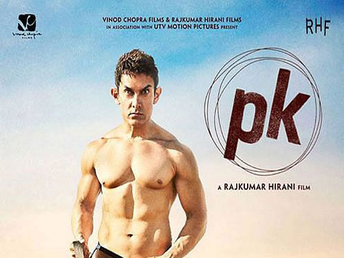 Superstar Aamir Khan has gone nude for the poster of the Rajkumar Hirani directed film 'PK'. Movie poster