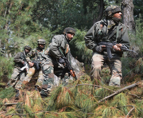 Two separatist guerrillas were killed during a search operation near the Line of Control (LoC) in Jammu and Kashmir, police said Friday. PTI file photo. For representation purpose