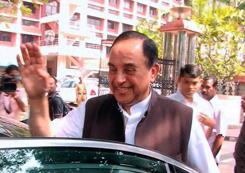 The Delhi High Court today issued notice to BJP leader Subramanian Swamy on a batch of petitions filed by Congress President Sonia Gandhi and others in the case of alleged cheating and misappropriation of funds in acquiring ownership of the now-defunct daily National Herald / PTI Photo