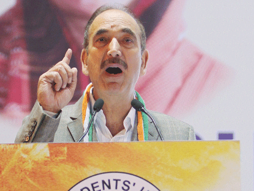 The controversy over the Kausarnag Yatra by Kashmiri Pandits is being raked up by 'forces inimical to communal harmony' in Jammu and Kashmir, senior Congress leader Ghulam Nabi Azad said Saturday. PTI file photo