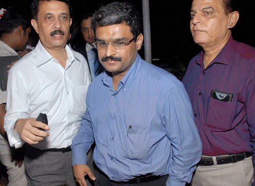 Jignesh Shah, founder of Financial Technologies, after his questioning by the Economic Offences Wing of the Mumbai Police in connection with the NSEL scam. PTI file photo