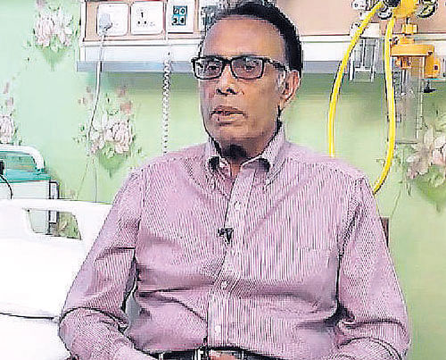 Yakub Mirza, who underwent keyhole bypass surgery in Bangalore.