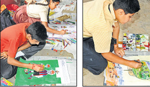 A total of 180 students from 90 schools participated in the painting competition organised by DHiE at Bal Bhavan,  Cubbon Park on Thursday. DH Photo