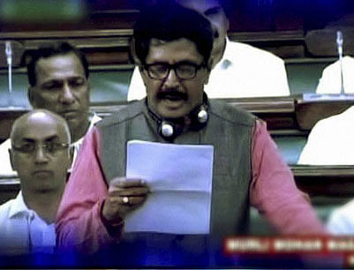 Congress members today created uproar in Rajya Sabha over certain remarks made by a TDP MP about women's dress, leading to adjournment of the House for 15 minutes. PTI photo