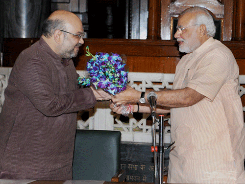 A close aide of Modi, Shah took over as the president of the BJP July 9 after his predecessor Rajnath Singh was appointed the union home minister. PTI file photo