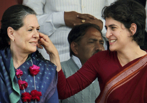 Accustomed to looking only at the Nehru-Gandhi family to lead them, Priyanka's supporters evidently turned to her when it seemed abundantly clear that neither party president Sonia Gandi nor vice president Rahul Gandhi was the answer to the organisation's travails. AP file photo