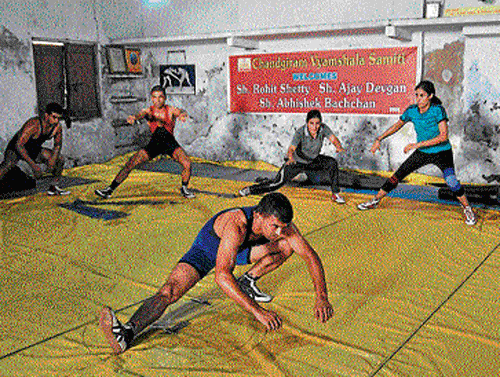 Not all akharas are equipped with modern facilities that enthusiasts need to train as wrestlers.