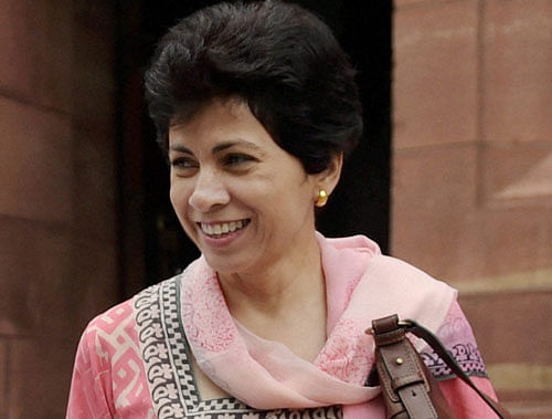 The body of a 42-year-old man was found at Congress leader Kumari Selja's house here Monday, police said. PTI file photo