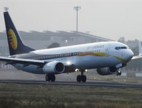 Jet Airways reported a standalone net loss of Rs 217.65 crore for the quarter to June, down 39 per cent from the year-ago period. Reuters file photo