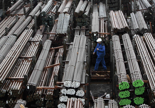 Aiming to boost steel production in the country, the Centre said it is planning a new national steel policy by replacing the existing one. Reuters file photo