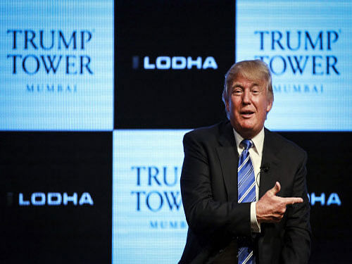 Donald Trump speaks during a news conference to announce his first project in Mumbai. Trump is planning 'substantial investments' in the Indian property and hotel sectors, betting on Prime Minister Narendra Modi-led new government's efforts to revive the economic growth and boost infrastructure. Reuters photo