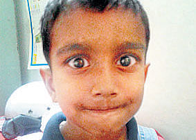 Vikas Aman Kumar who was rescued within hours of his abduction. DH photos