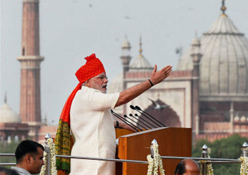 Prime Minister Narendra Modi Friday said that his government wanted to move ahead on the basis of consensus and not majority in parliament and it had got ''unprecedented success'' in taking along opposition parties during the budget session. PTI photo