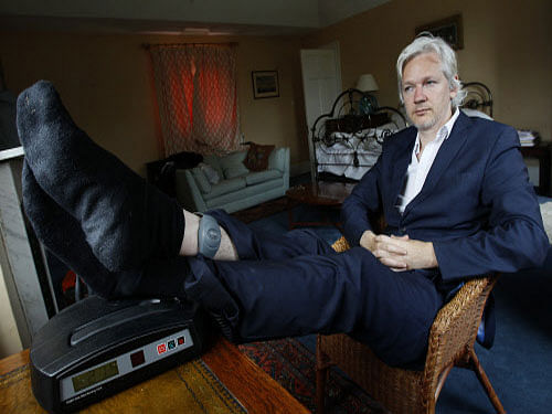 WikiLeaks founder Julian Assange has developed a life threatening heart defect and a chronic lung condition during his years confined to the Ecuadorian embassy in southwest London, according to a report. AP file photo