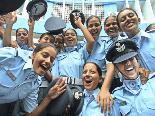 Induction of women officers in combat roles in the Indian Air Force now seems possible. PTI file photo