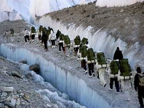 The body of an Indian Army soldier, which was found 18 years after he went missing from the Siachen Glacier in Jammu and Kashmir, was sent to his home in Uttar Pradesh Wednesday, police said. PTI file photo. For representation purpose