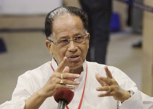 Assam Chief Minister Tarun Gogoi today accused Union Home Minister Rajnath Singh of failing to provide security along the state's border with Nagaland and accused the Centre of not taking the recent violence there seriously. PTI file photo