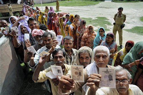 By-elections to the ten Assembly constituencies in Bihar passed off peacefully on Thursday with nearly 46 per cent voters exercising their franchise. PTI file photo