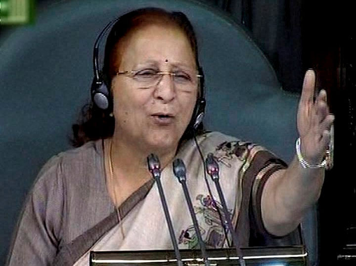 A day after the Supreme Court decided to interpret the provision of Leader of Opposition in Lok Sabha, Speaker Sumitra Mahajan said today her denying LoP's post to Congress was based on rules and tradition and that the apex court had made no observation against her. PTI photo