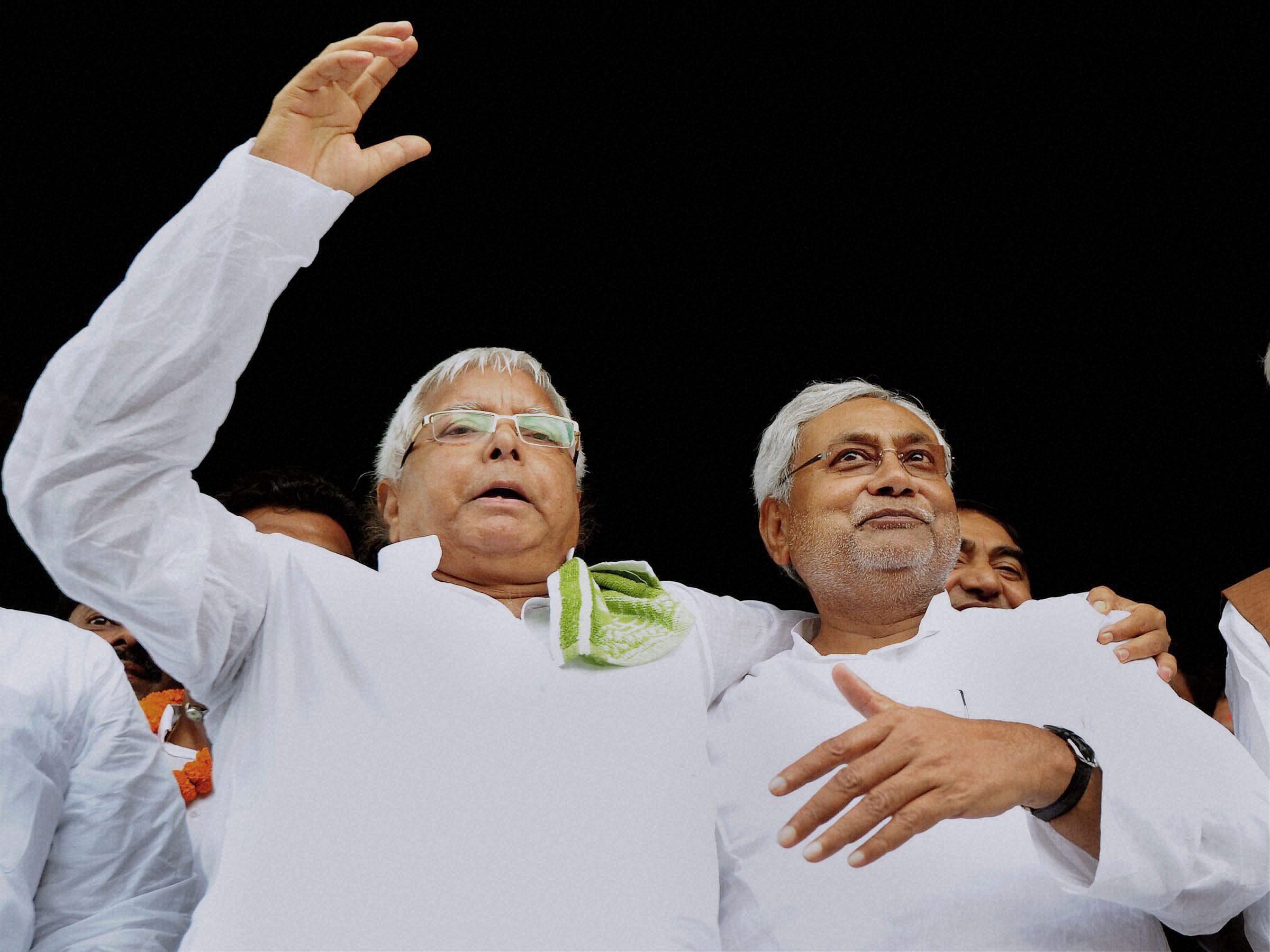 The grand alliance comprising the Rashtriya Janata Dal (RJD), the Janata Dal (United) (JD-U) and the Congress fetched rich dividends to Nitish Kumar and Lalu Prasad as the combine won six of the 10 Bihar Assembly seats which witnessed bypolls on August 21. PTI file photo