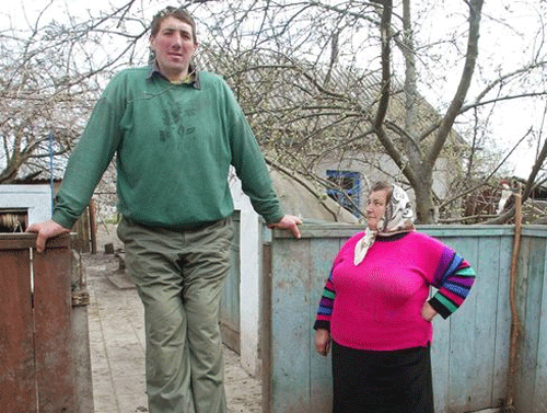 A Ukrainian farmer, believed to be the worlds tallest man at 8ft 4 inches, has died aged 44. Leonid Stadnyk, from the Ukrainian village of Podoliantsy, died Sunday from a brain haemorrhage after health problems.