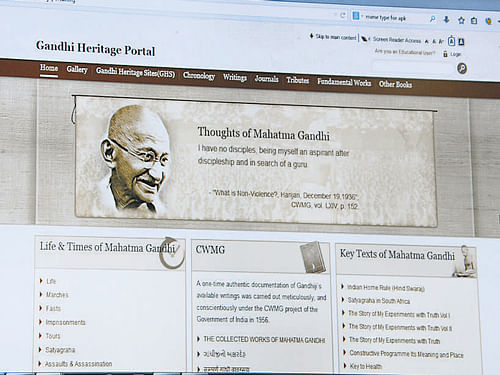 The Gandhi heritage portal. Screen grab