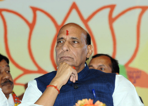 Union Home Minister Rajnath Singh is one of the few politicians in the country to perpetually wear a smile. DH file photo