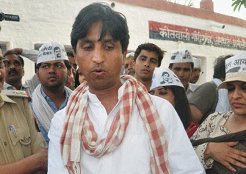 A livid BJP today threatened to take legal action against Aam Aadmi Party leader Kumar Vishwas for his allegation that a BJP MP had approched him to defect to the saffron party and help in government formation / PTI file photo