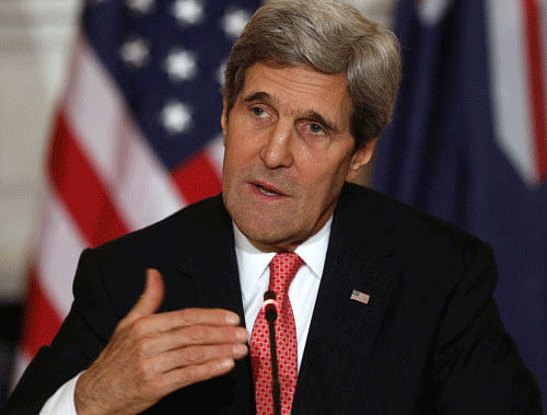Asserting that there is evidence that these extremists if left unchecked will not be satisfied at stopping with Syria and Iraq, US Secretary of State John Kerry in an op-ed in The New York Times wrote that air strikes alone will not defeat Islamic State of Iraq and Syria (ISIS). Reuters file photo