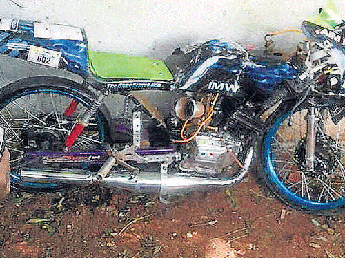 tThe bike which Syed Irfan  was riding during a practice session when it suffered a mechanical failure, proving fatal for the rider.