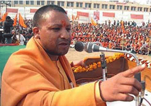 BJP leader Yogi Adityanath today came under attack from Congress and Left Parties for his controversial remarks on the minority community even as BJP accused Samajwadi Party of creating communal tension in Uttar Pradesh. PTI file photo