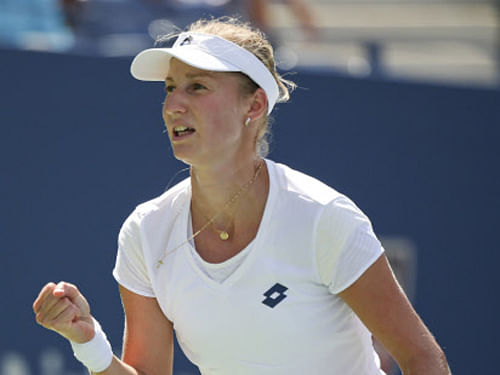 Russia's Ekaterina Makarova reached the first Grand Slam semifinal of her career on Wednesday, downing former world number one Victoria Azarenka 6-4, 6-2 at the US Open. AP photo