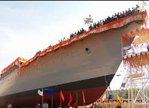 Aimed at enhancing the Navy s coastal surveillance, its largest offshore patrol vessel INS Sumitra was formally commissioned by Chief of Naval Staff Admiral R K Dhowan here today. Photo Courtesy IDRW.org