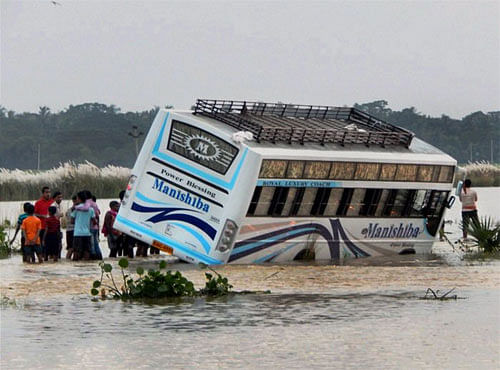 As many as 32 people from a marriage party  were killed Thursday when their bus fell into a swollen river in Rajouri district of Jammu region. PTI photo for representation only